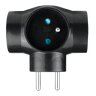 3-socket power strip with grounding DPM black