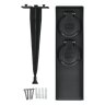 2G 1.5M IP44 Garden Post With DPM Ear Black 2G 1.5M IP44 Garden Post With DPM Ear Black